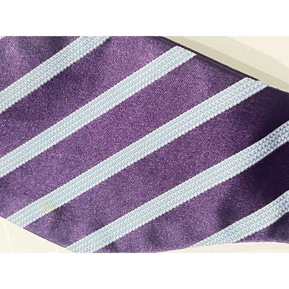 Ike Behar 100% Imported Silk Bow tie Adjustable Purple & Blue Hand Made In USA